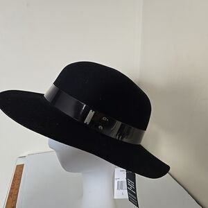 Kangol Womens NewBlack Fedora Hat with Band USA Wool